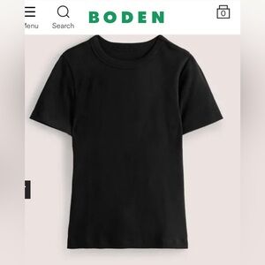 Boden - black ribbed t-shirt